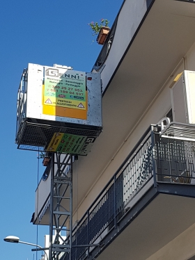 noleggio montacarichi da cantiere - genni ponteggi